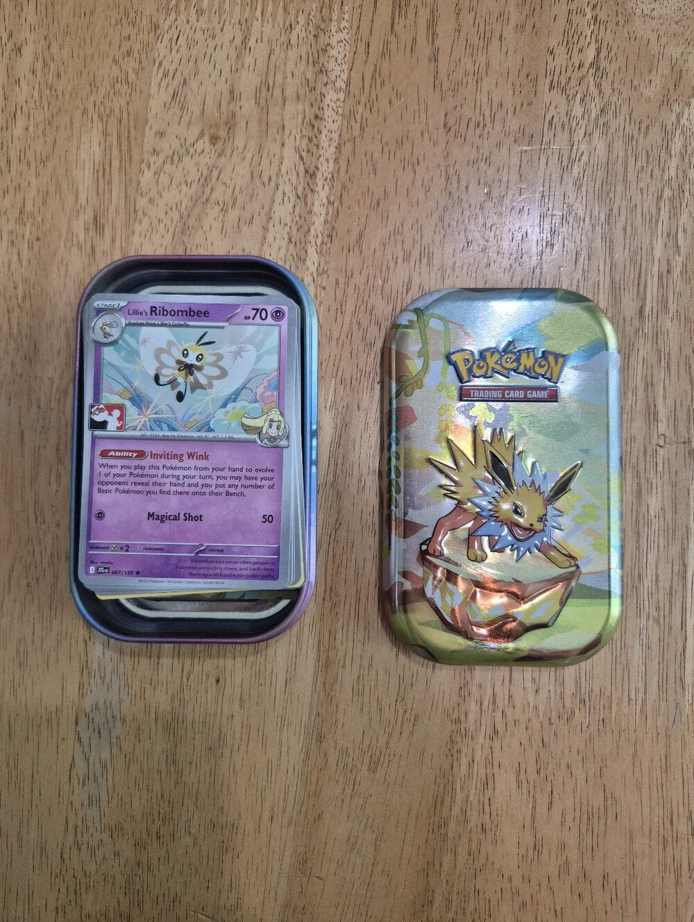 Pokemon misc card bundle 75 cards with  collectible mini tin